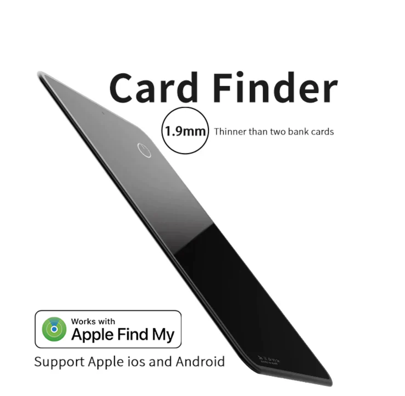 IP67 Waterproof Wallet Tracker - Apple MFi Certified with Wireless Charging (P045)