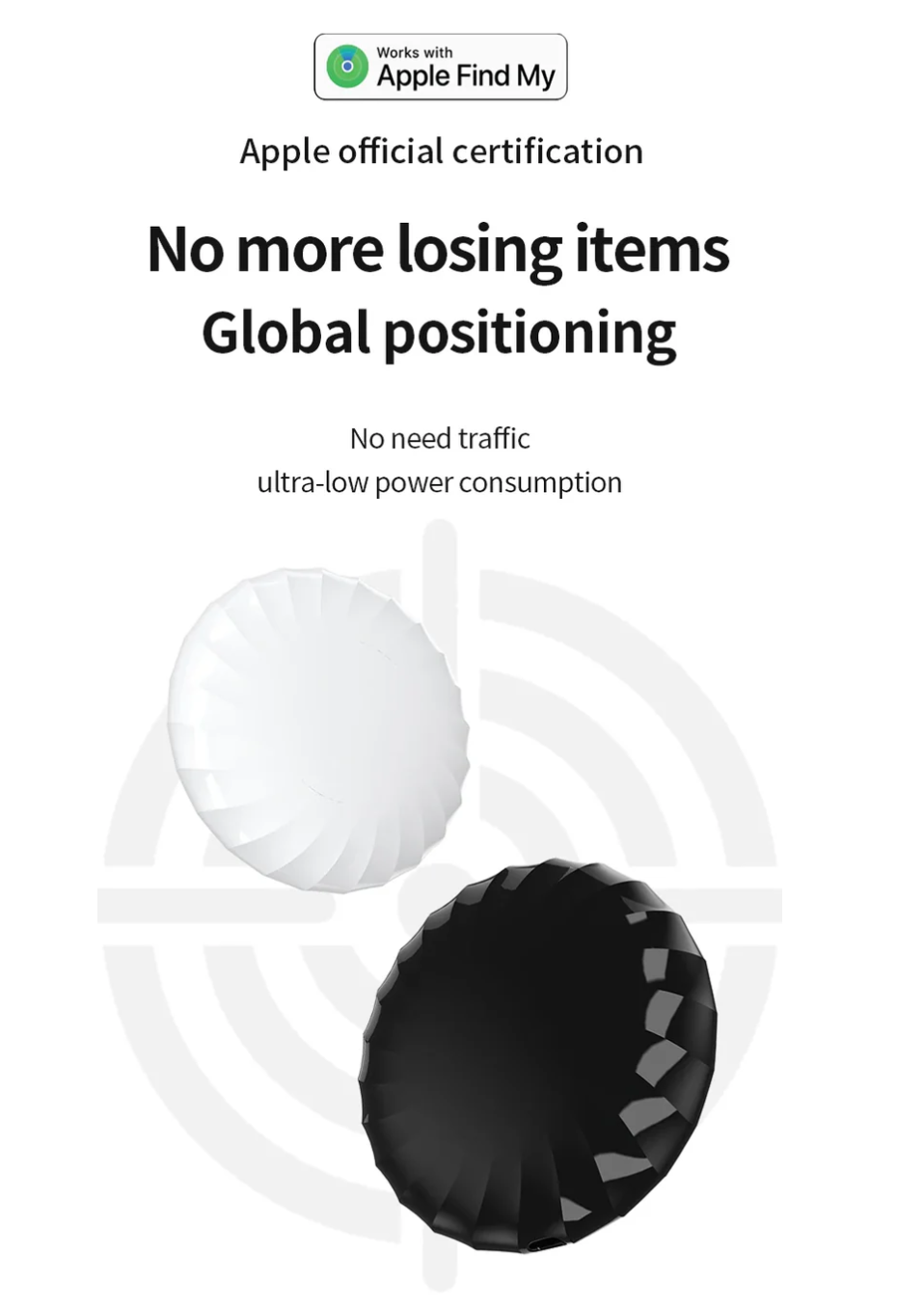 Apple MFi Certified GPS Tracker Tag - Find My Compatible